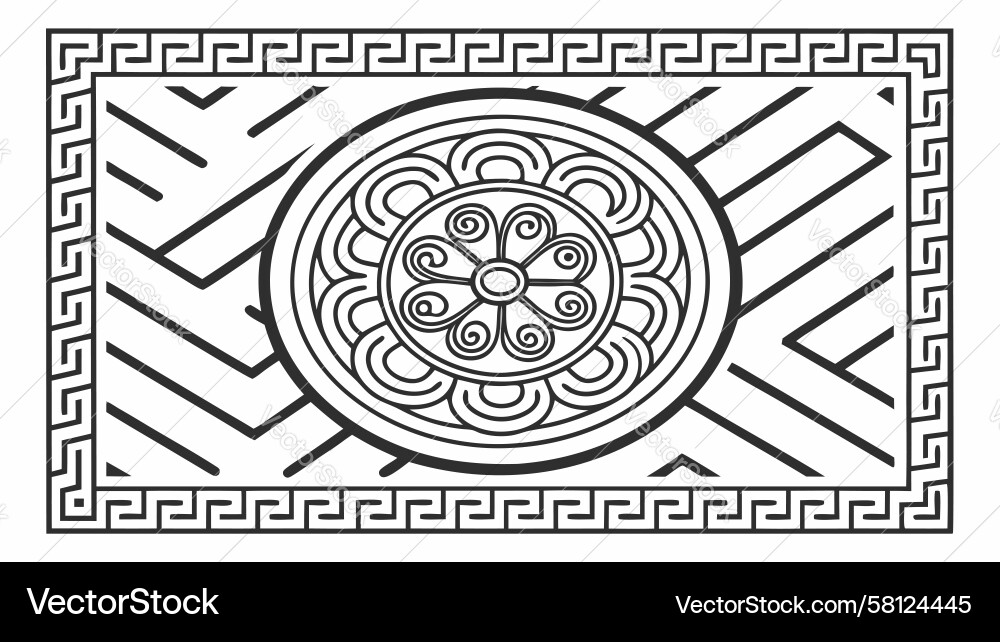 Zen Stone Path Maze Pattern Vector Image
