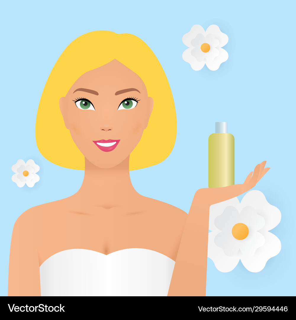 Beauty spa woman with perfect skin portrait Beauty spa woman with perfect skin portrait vector image