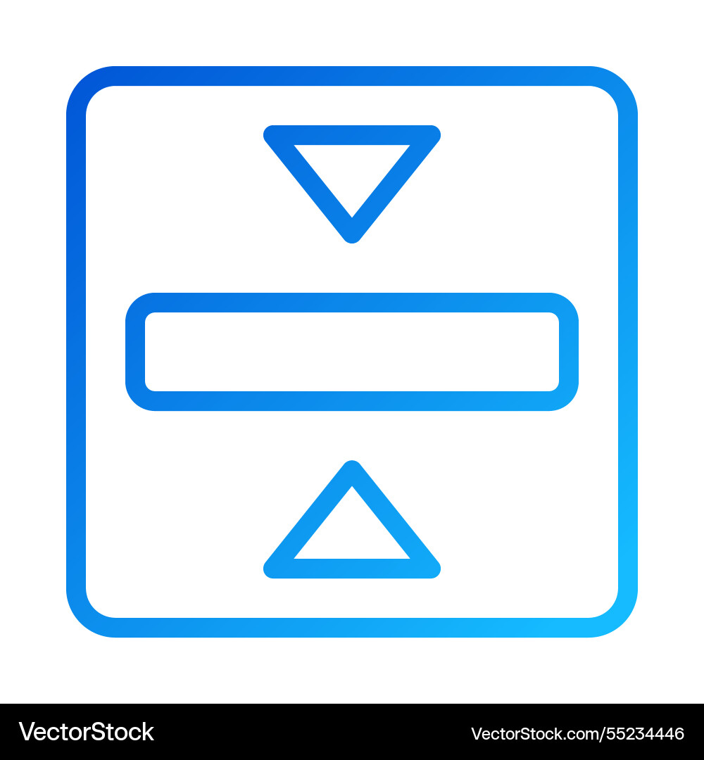 Blue gradient scroll arrows icon design element vector image