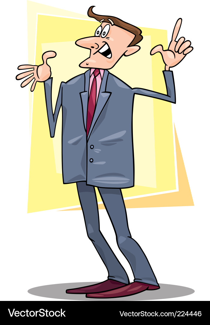 Businessman speech Royalty Free Vector Image - VectorStock