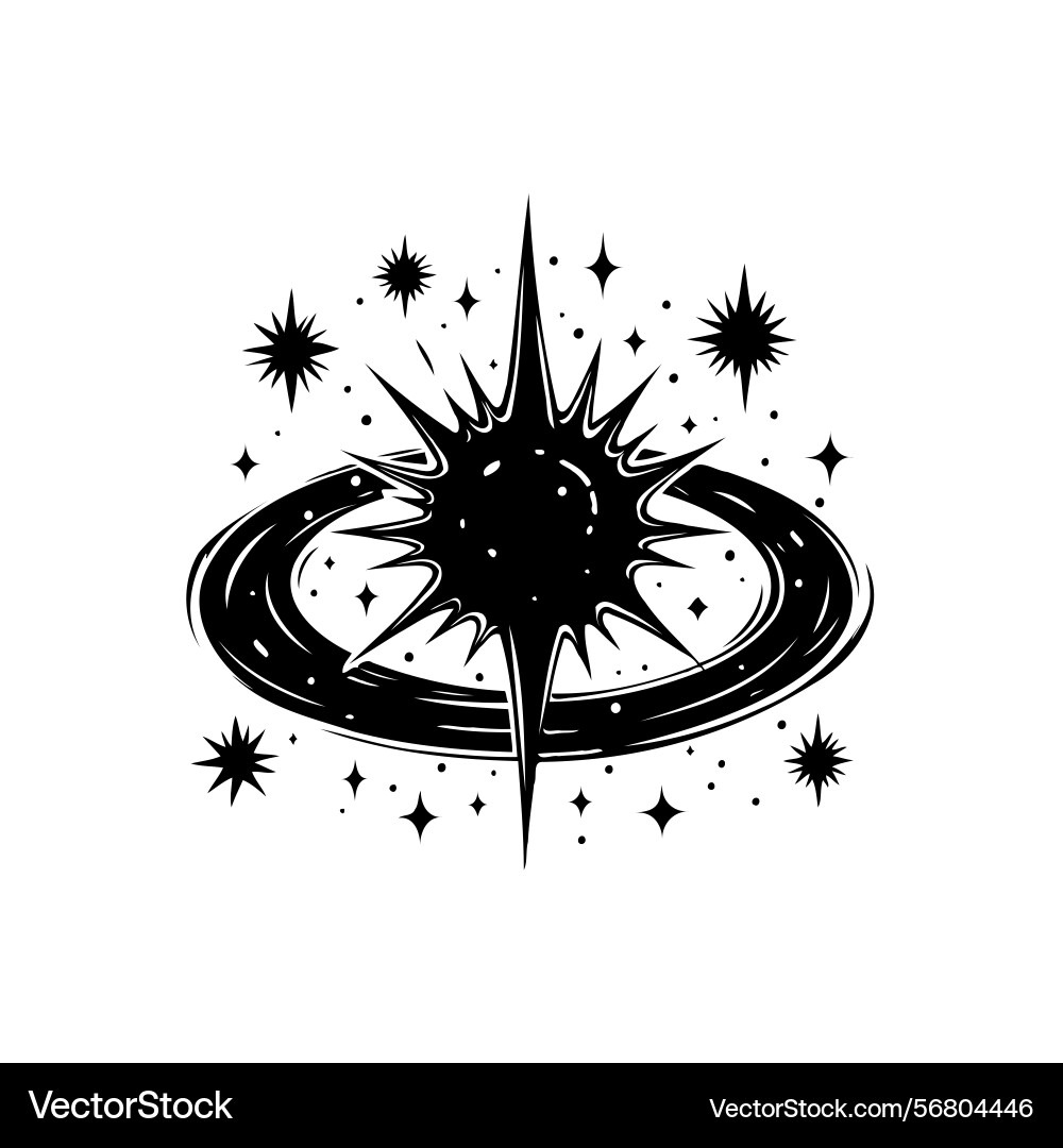 Celestial event depicting abstract galactic core vector image