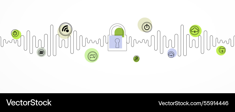 Cyber security lock icon in personal data Cyber security lock icon in personal data vector image