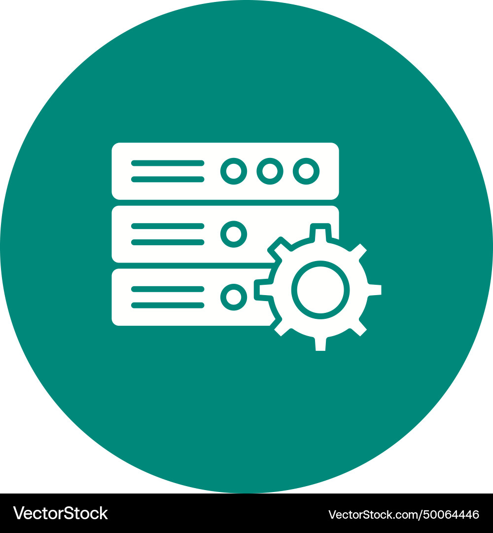 Database settings icon image Vector Image