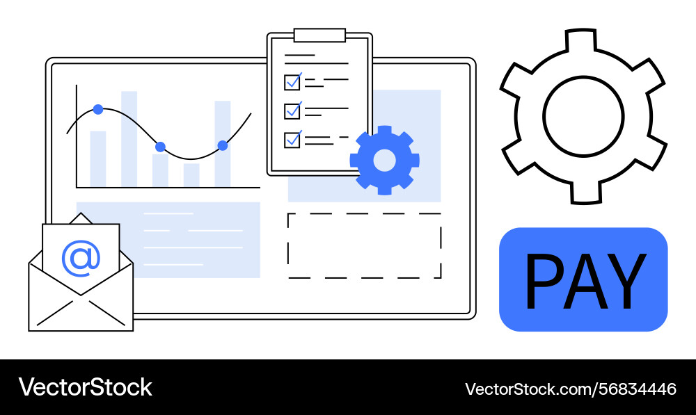 Digital payment process with data analytics Digital payment process with data analytics vector image