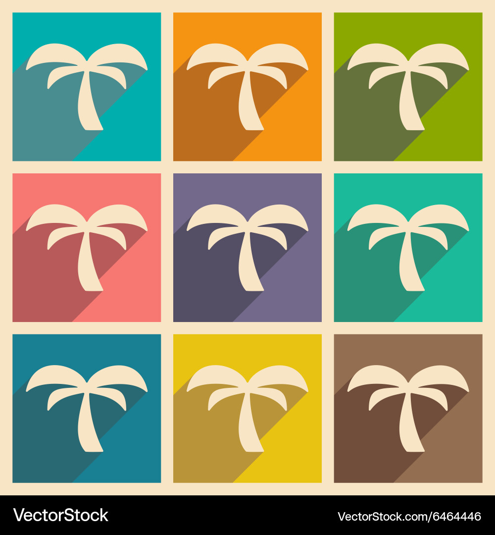 Flat with shadow concept and mobile application Vector Image