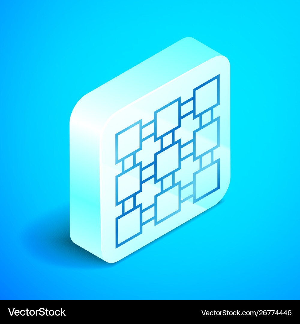 Isometric line blockchain technology icon isolated Isometric line blockchain technology icon isolated vector image