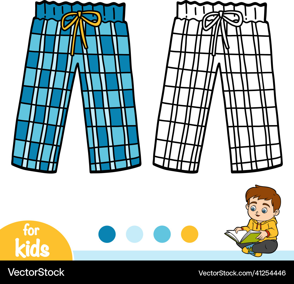 Malbuch pajama Hose Malbuch pajama Hose vektorbild