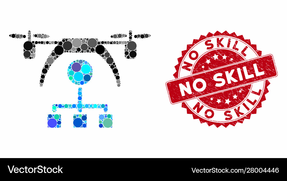 Mosaic copter distribution scheme with textured Vector Image