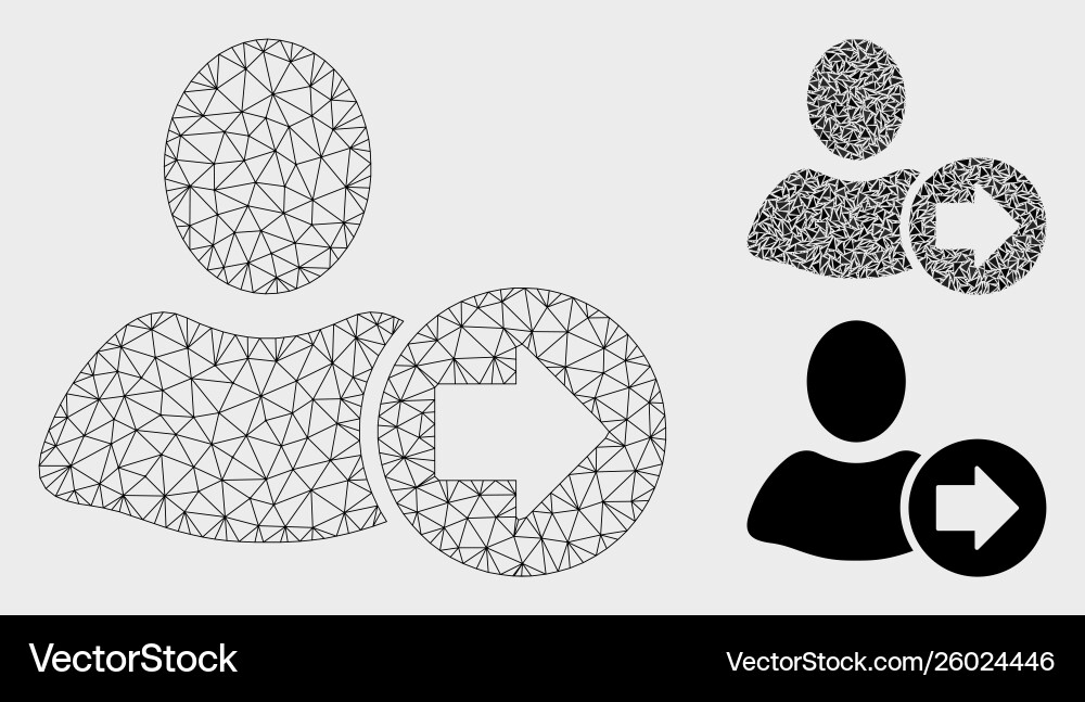 Next user mesh wire frame model Next user mesh wire frame model vector image