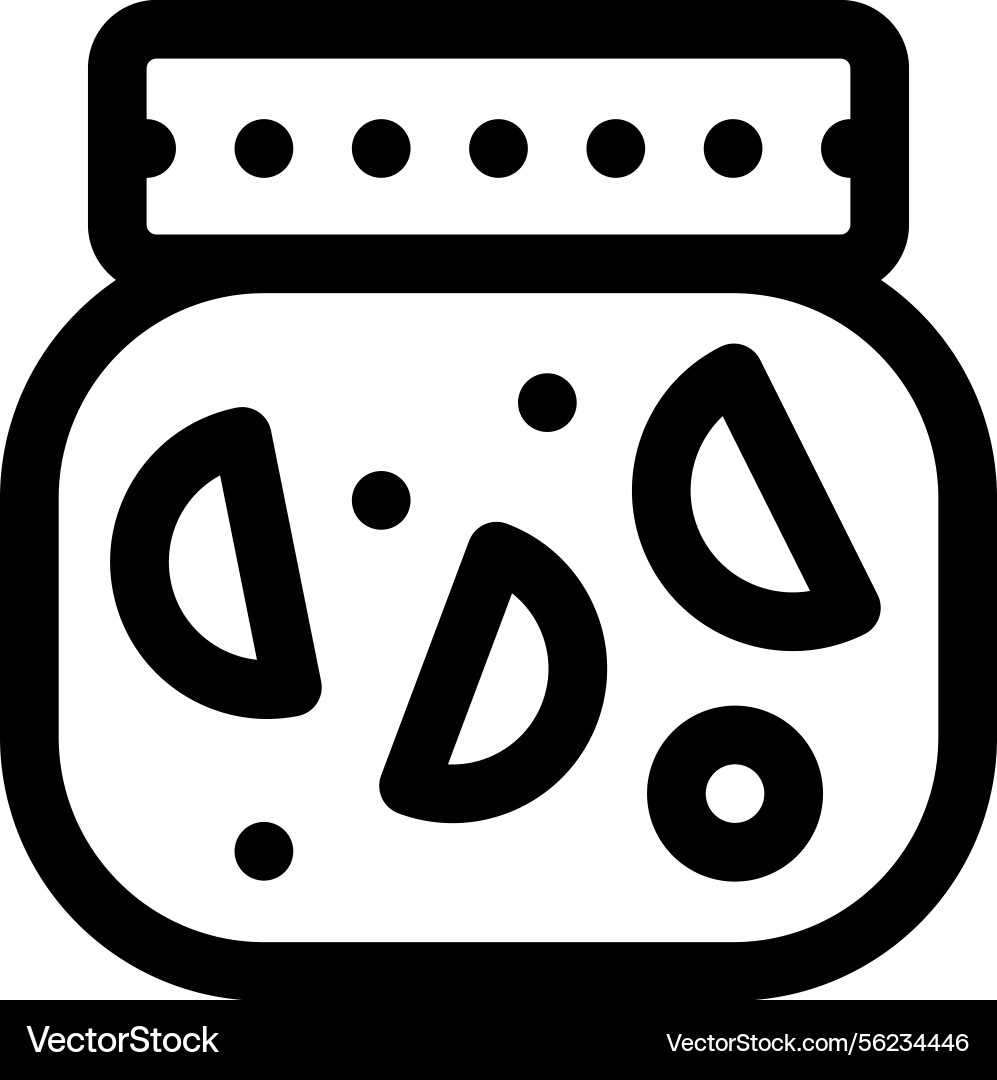 Pickles icon thin linear style design isolated Pickles icon thin linear style design isolated vector image
