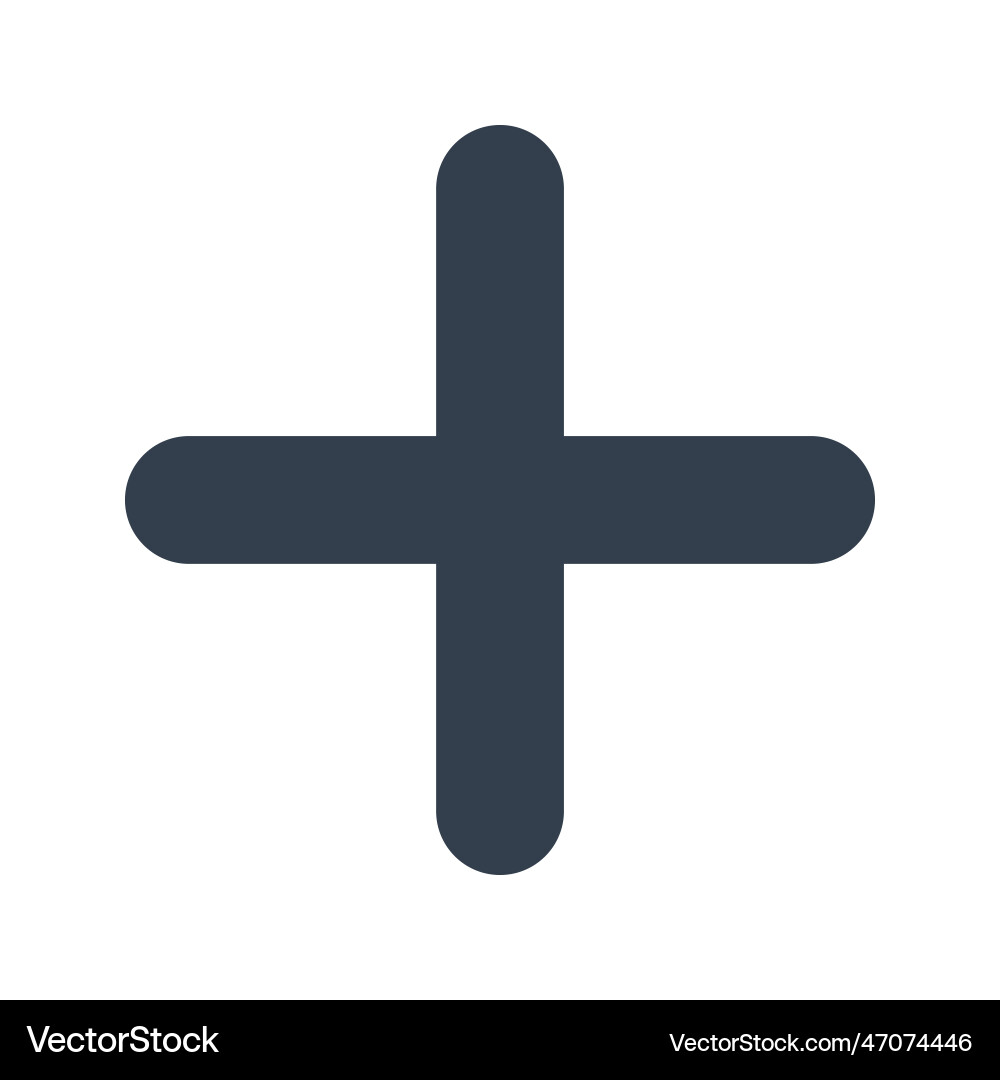 Plus icon image suitable for mobile apps Vector Image