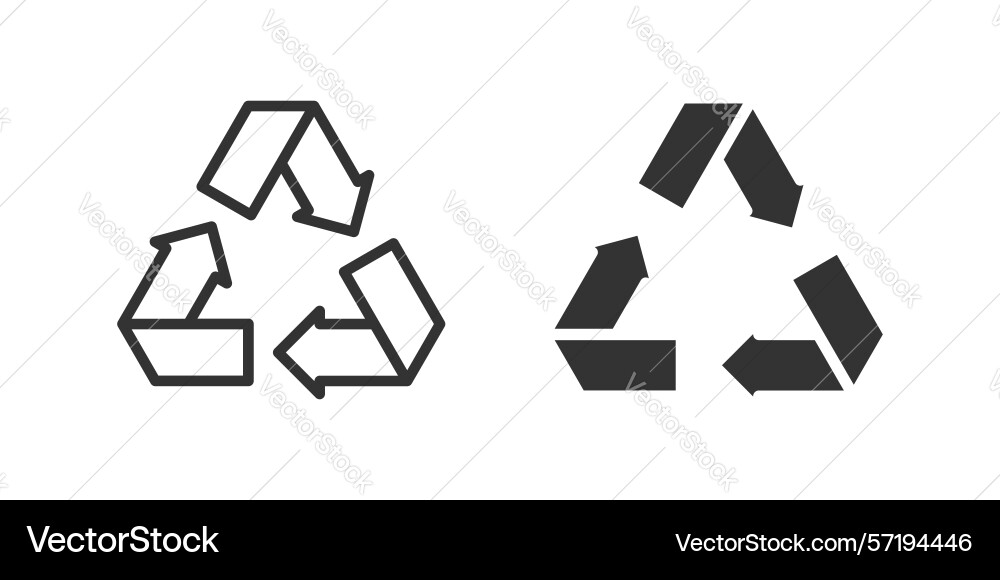 Recycle arrow icon set waste reduction and reuse Recycle arrow icon set waste reduction and reuse Vector Image