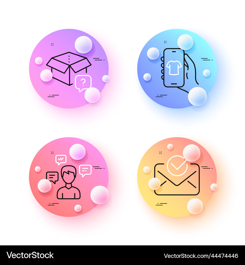 Secret package shop app and conversation messages Vector Image