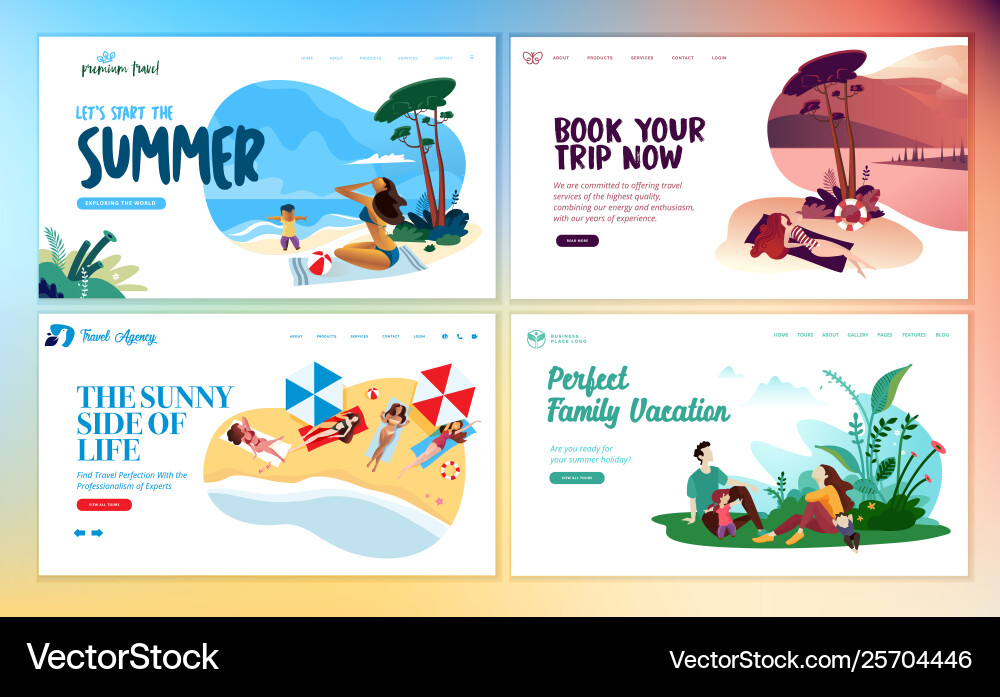 Set flat design web page templates Set flat design web page templates vector image