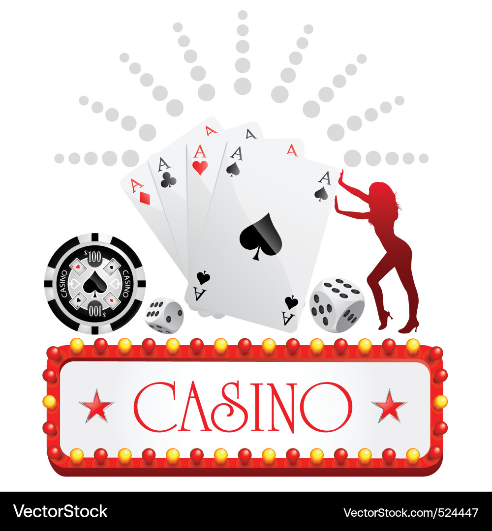 Abstract Casino Elements Vector Image