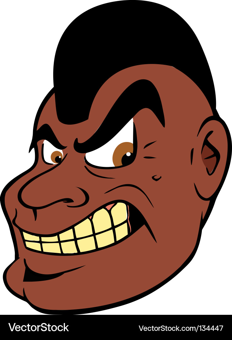 Aggressive Mohawk Warrior Vector Image