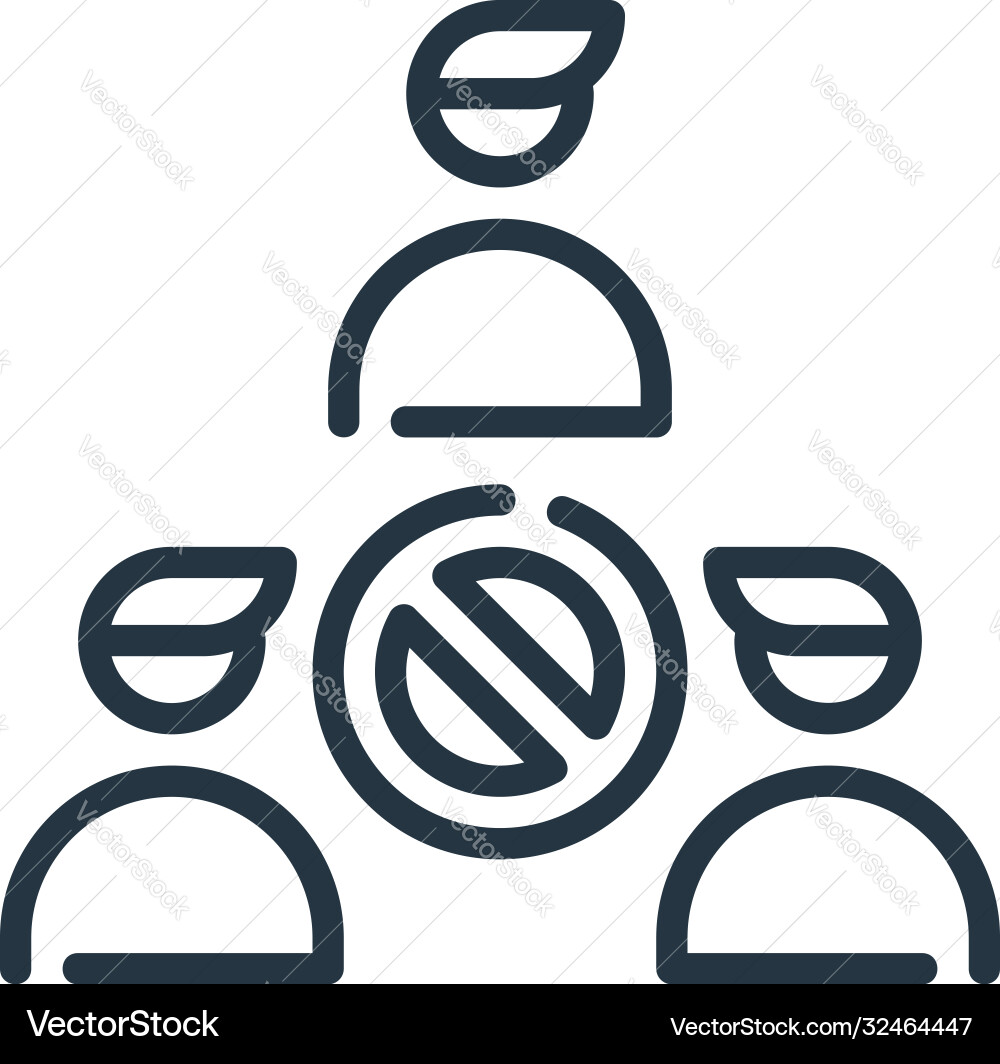 Avoid icon editable stroke linear Avoid icon editable stroke linear Vector Image