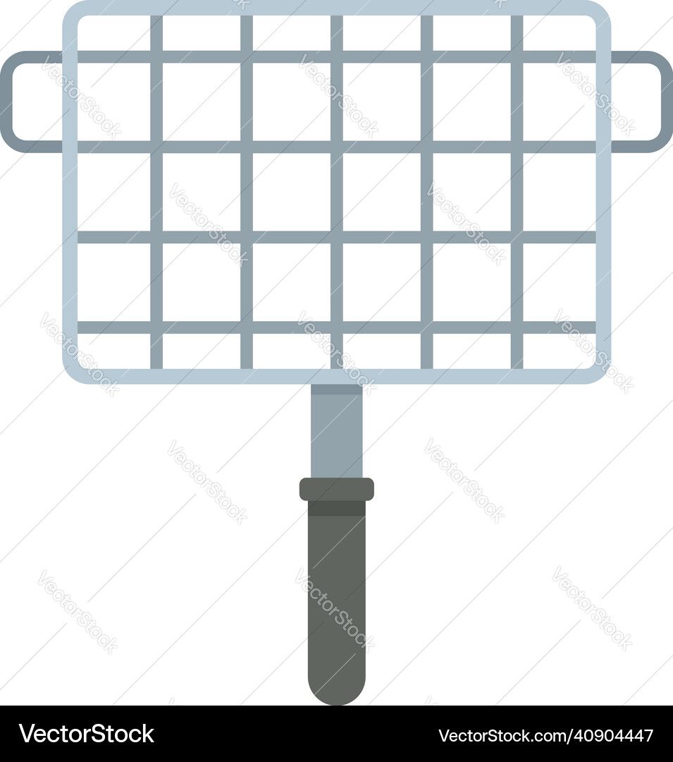 Bbq handle net icon flat isolated Vector Image