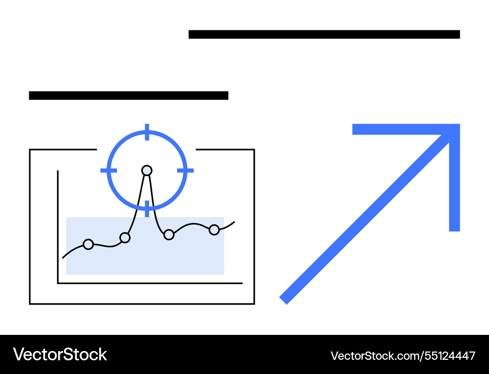 Data analysis growth with graph trends highlighted Data analysis growth with graph trends highlighted Vector Image