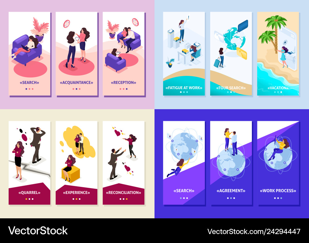 Isometric family psychology and conflicts Isometric family psychology and conflicts Vector Image