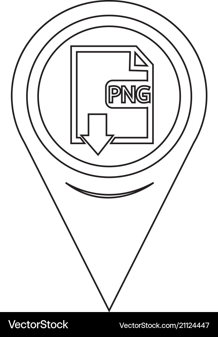Map pin pointer file type png icon Vector Image