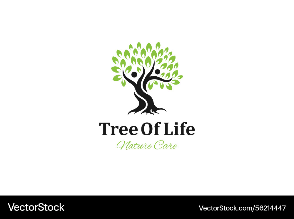 Menschen Baum-Logo Symbol Mensch des Lebens Menschen Baum-Logo Symbol Mensch des Lebens vektorbild