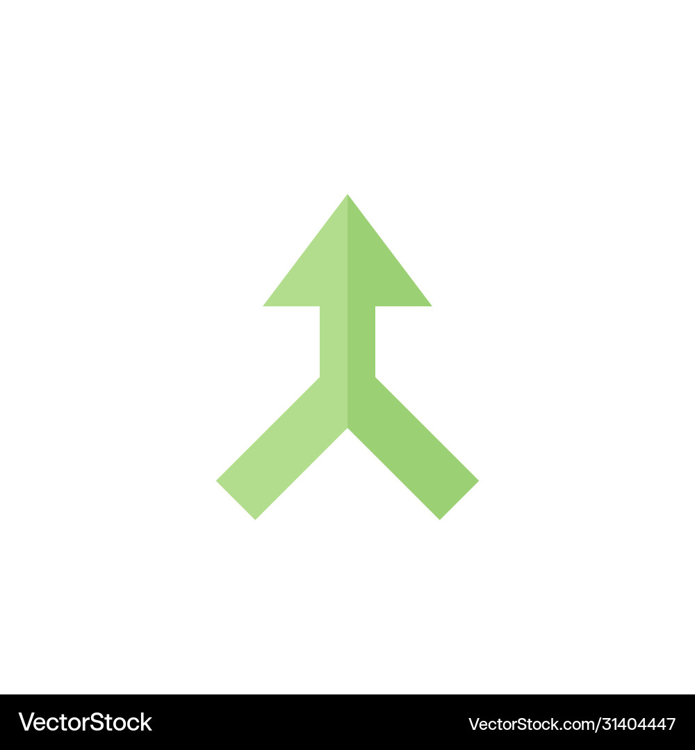 Merged Arrow Icon - Unite & Combine vector image