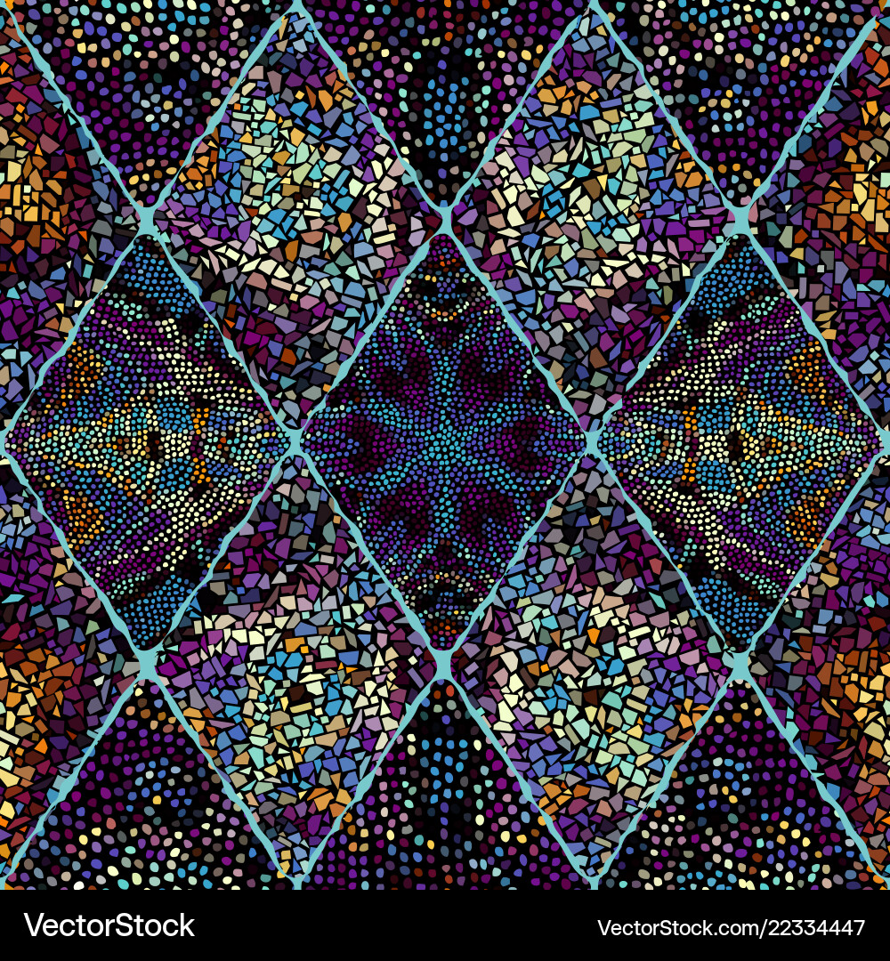 Mosaic art pattern image Vector Image