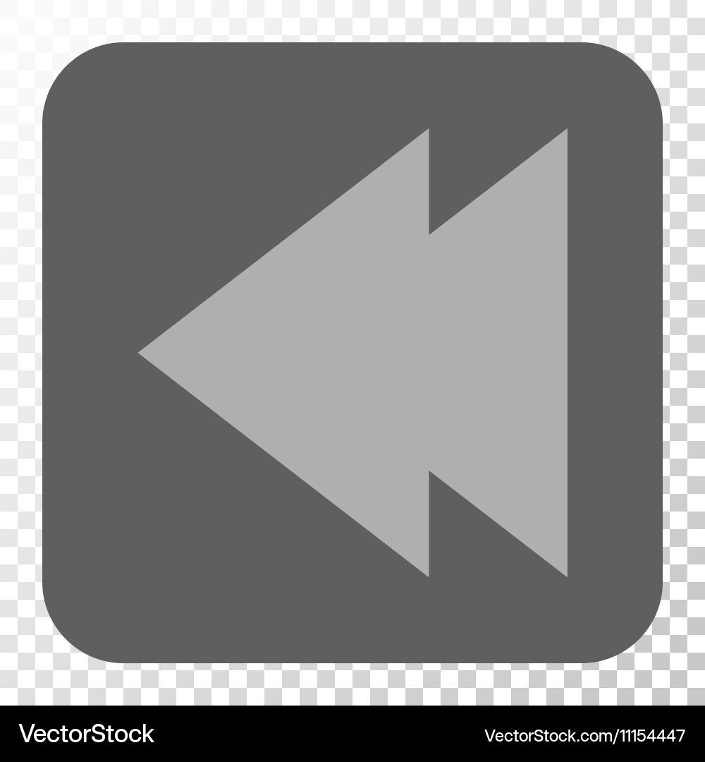 Move left rounded square button vector image