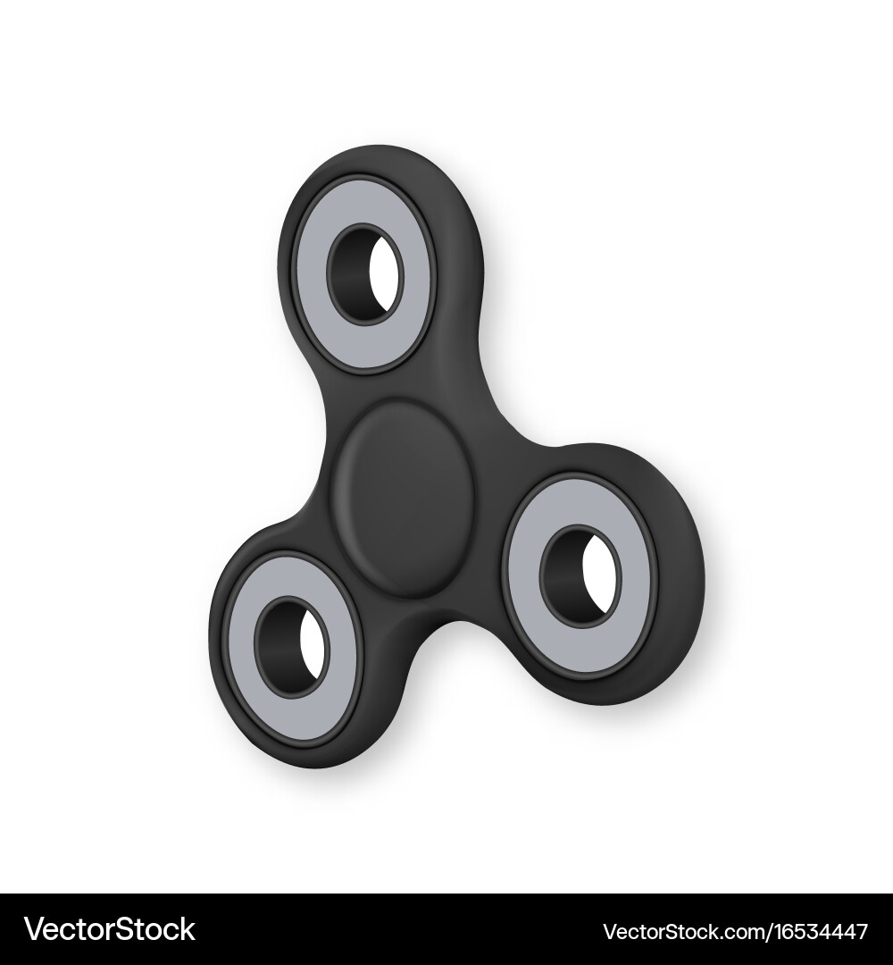 Realistic fidget spinner icon eps10 hipster toy Vector Image
