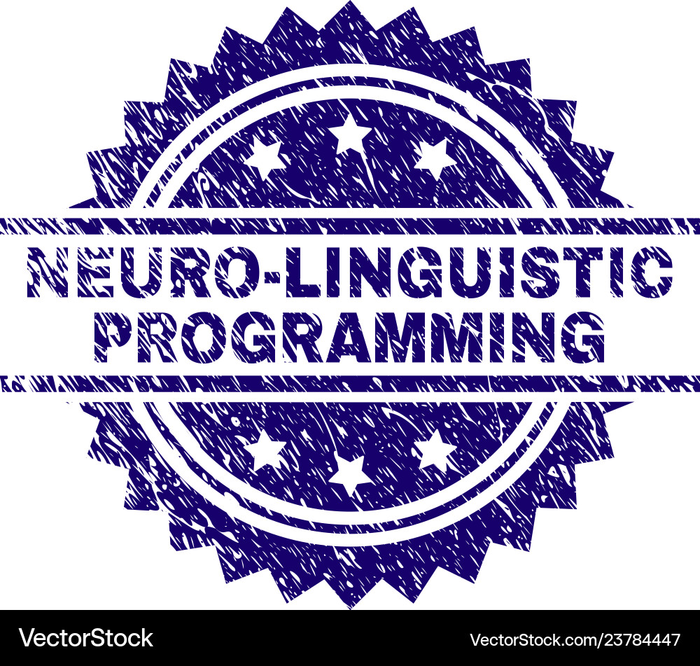 Scratched textured neuro-linguistic programming vector image