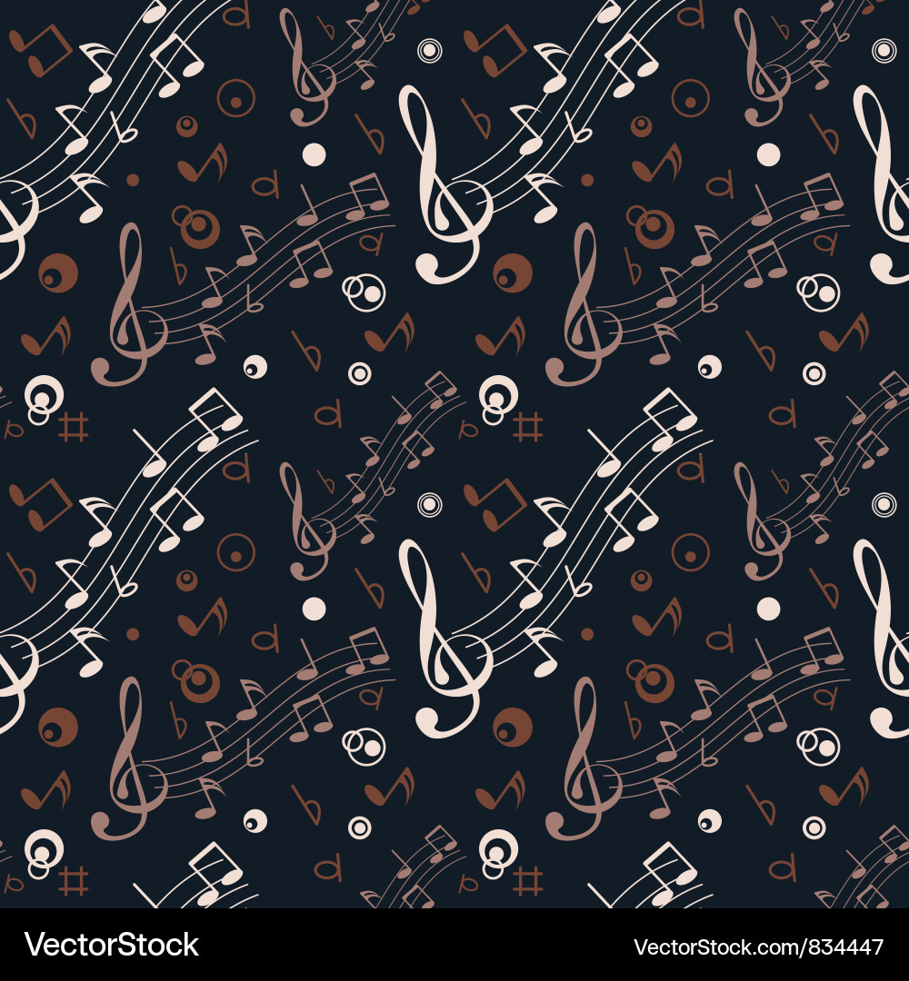 Seamless with some musical notes Vector Image