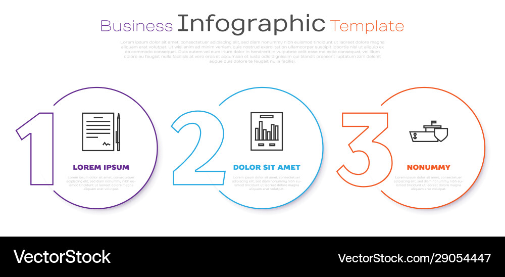 Set line contract with pen document graph Set line contract with pen document graph vector image
