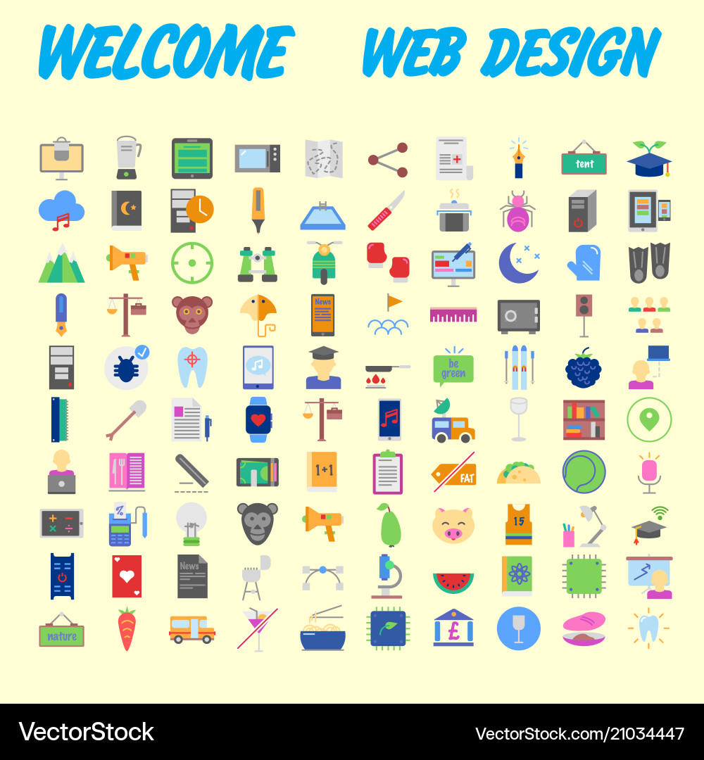 Set line icons in flat design with elements vector image