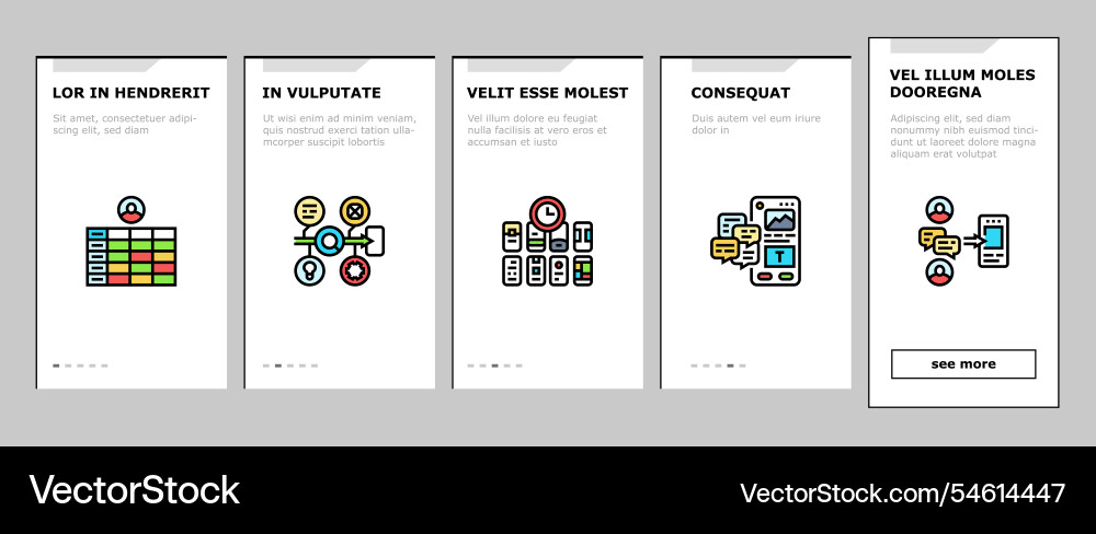 Ui ux digital develop code app onboarding icons Vector Image