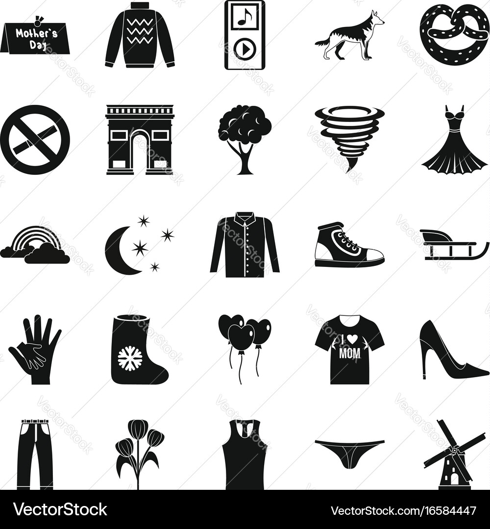 Walking Apparel Icons - Casual Style Vector Image