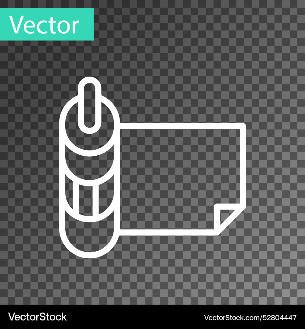 White line roll of paper icon isolated White line roll of paper icon isolated vector image