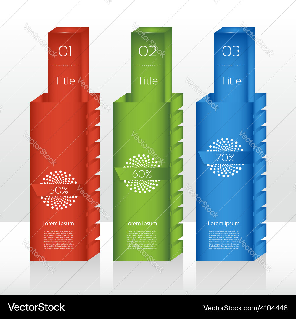 Abstract 3d digital graph can be used for workflow Vector Image