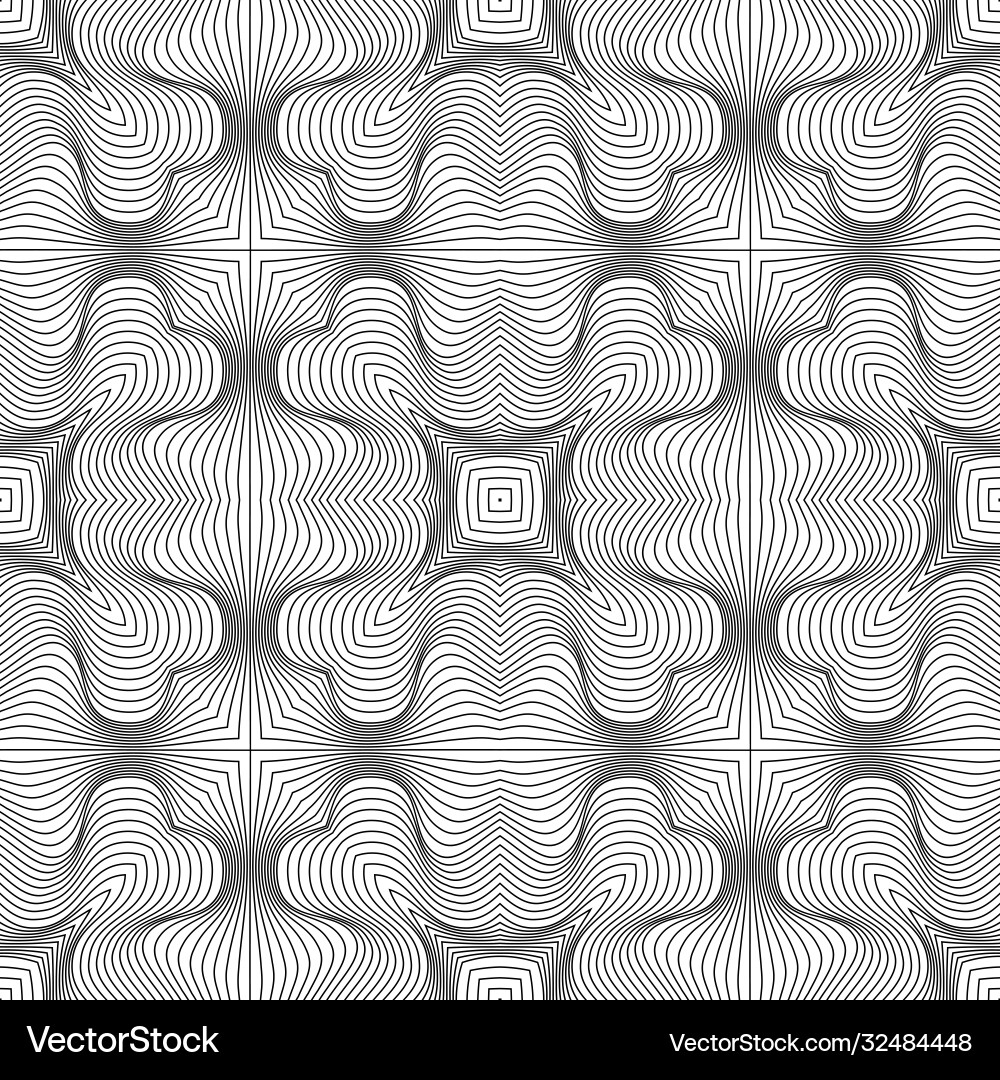 Abstract lines pattern waves background vector image