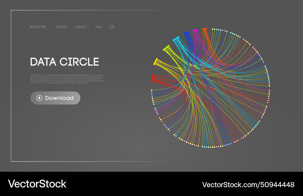 Big data circle blockchain technology background Big data circle blockchain technology background vector image