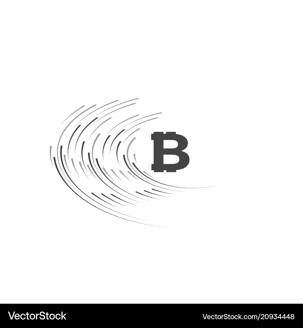 Bitcoin coin with fast speed motion lines Bitcoin coin with fast speed motion lines vector image