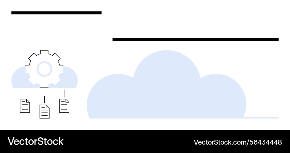 Cloud storage and automation process vector image