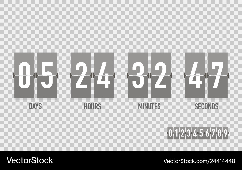Countdown Timer auf einem isolierten Hintergrund Countdown Timer auf einem isolierten Hintergrund vektorbild