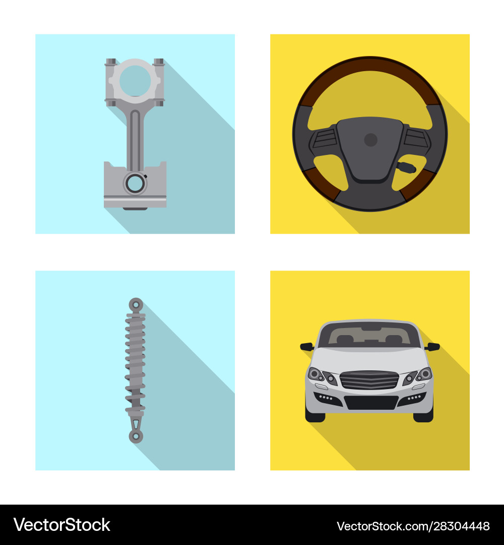 Design auto and part sign set Vector Image