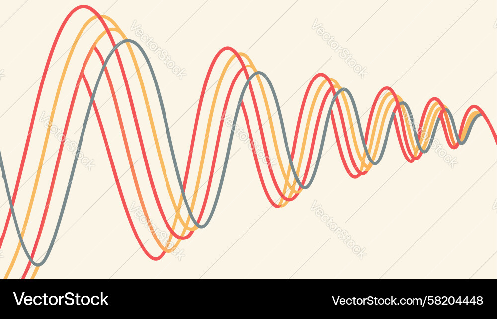 Dynamic Audio Waveform Pattern Vector Image
