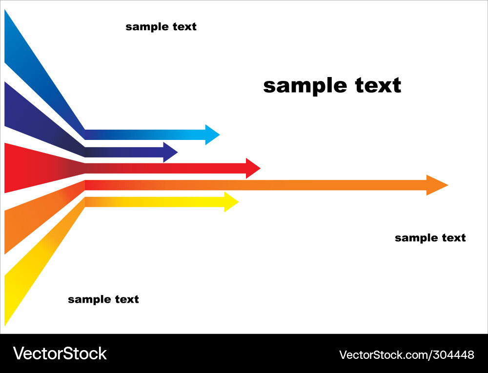Dynamic Colored Arrows vector image
