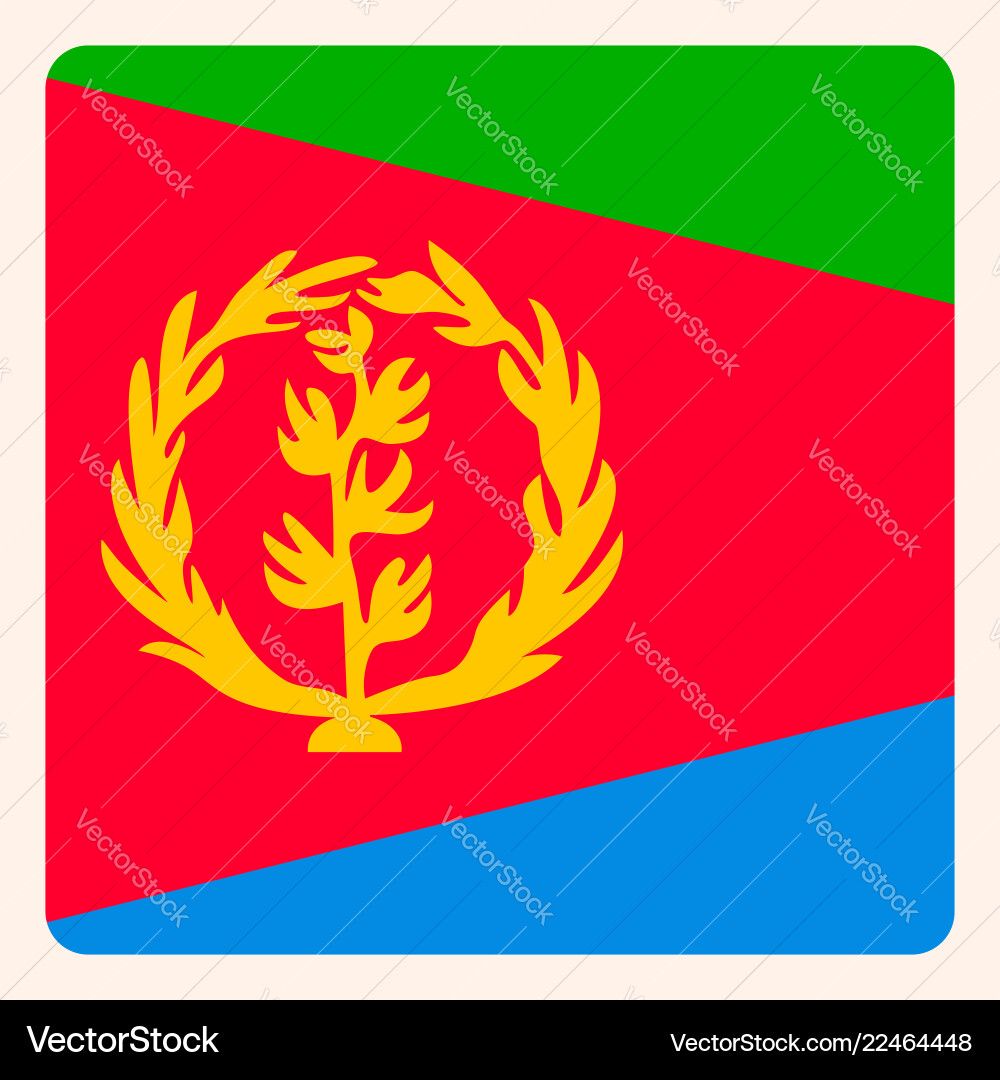 Eritrea Flag Button vector image