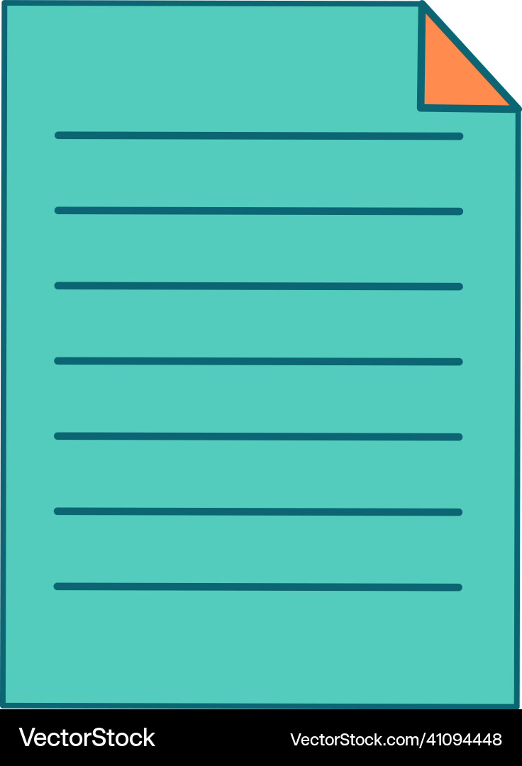 File flat color object File flat color object vector image
