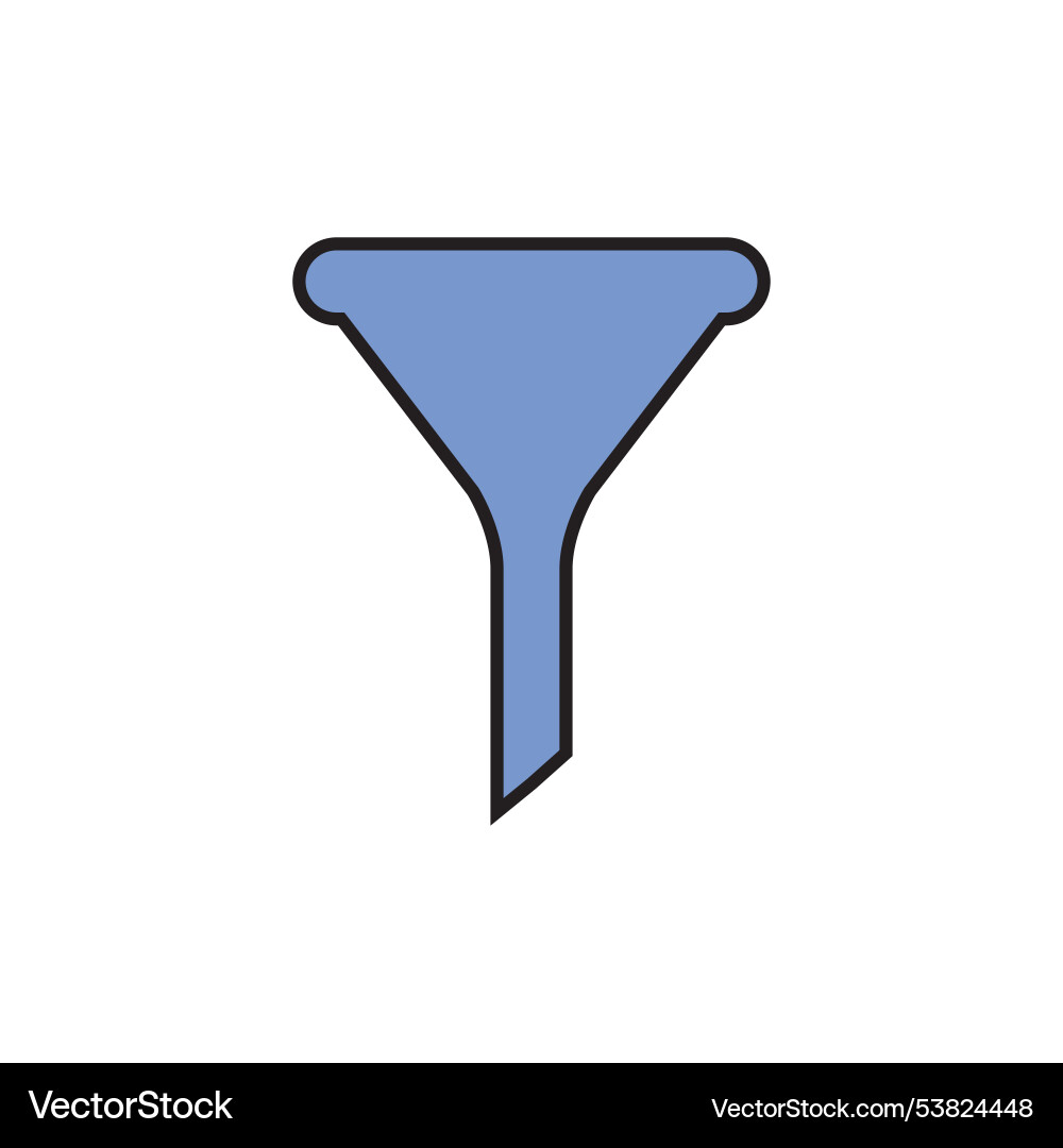 Filter button web shape icon filtering symbol Filter button web shape icon filtering symbol vector image