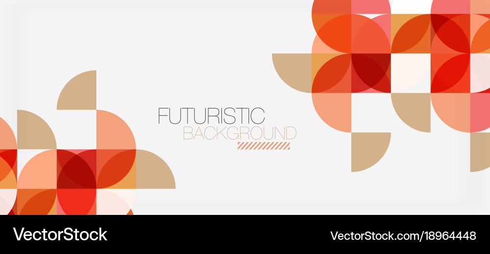 Geometric triangle and circle shape wide abstract vector image